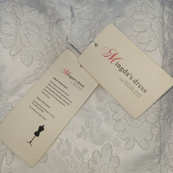 Mingda’s Dress White Lace Fit & Flare Sleeveless Fit & Flare Midi Dress Size 6/8 - Picture 11 of 14